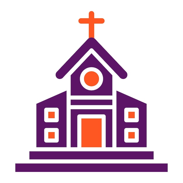 Vector church vector icon design illustration