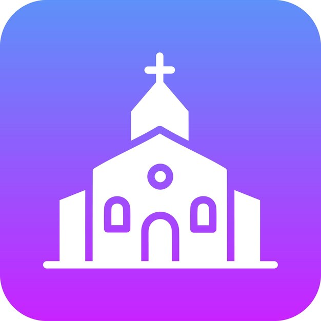 Church vector icon illustration of city elements iconset