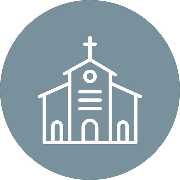 Church vector icon illustration of Village iconset