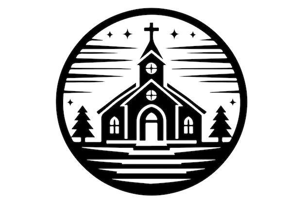 church vector logo icon