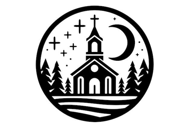 church vector logo icon