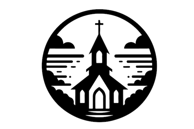 church vector logo icon