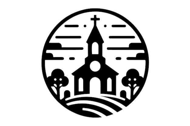 Vector church vector logo icon