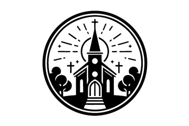 church vector logo icon