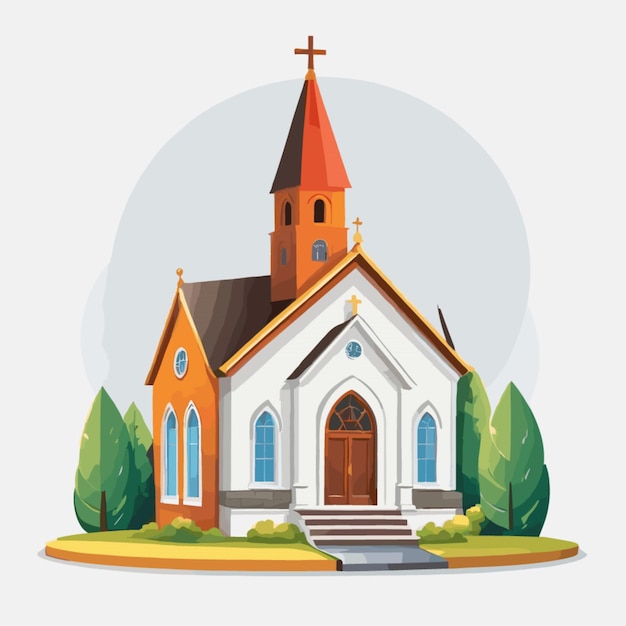 Church vector on white background