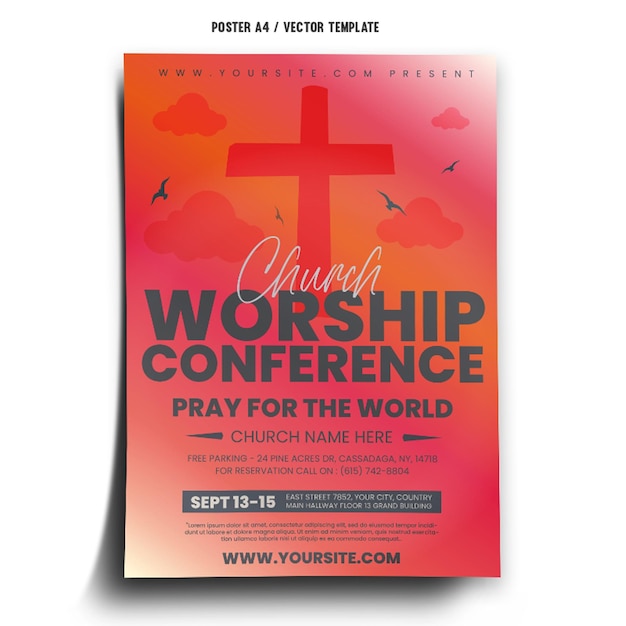 Church Worship Conference Poster Template