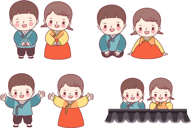 Chuseok Hangawi Hanbok Gezinsvakanties Thuisstad Korea Tradities Cultuur