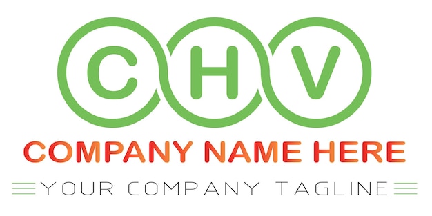 Vector chv letter logo design