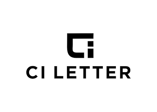 Vector ci letter logo design vector illustration