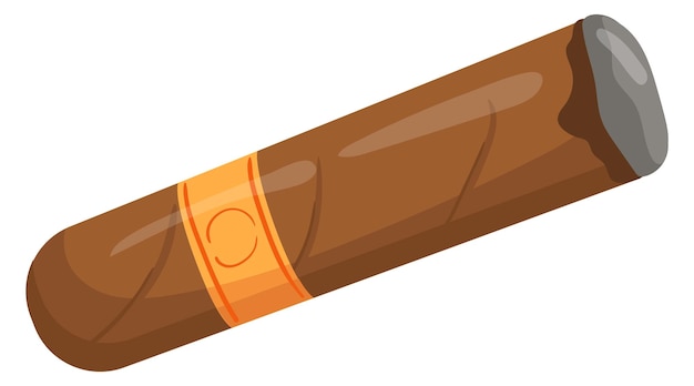 Cigar cartoon icon Luxury cuban tobacco product isolated on white background