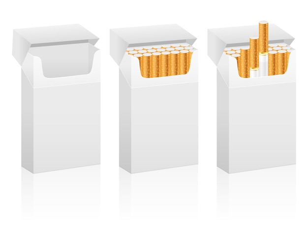 Vector cigarette boxes