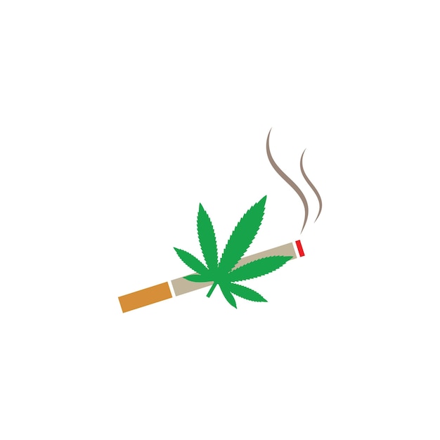 Cigarette cannabis vector illustration design template