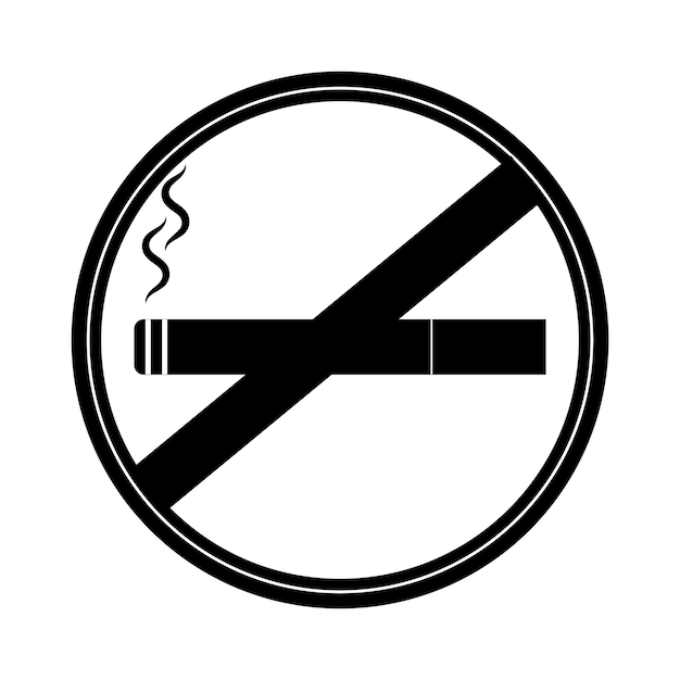 Modello di disegno vettoriale del logo dell'icona di sigaretta