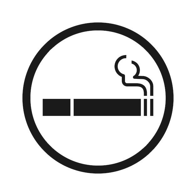 Vector cigarette icon vector logo template smoking area sign