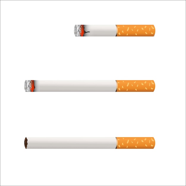 cigarette set vector illustration