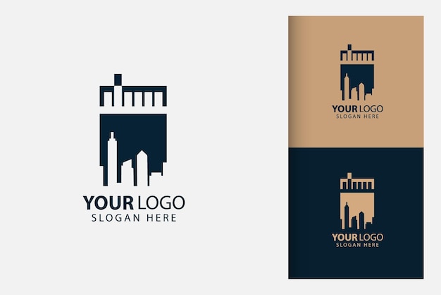 Cigarette smoke town city negative space logo ideas and business branding designs inspiration