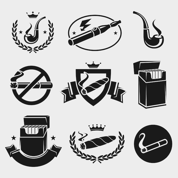 Cigarettes set vector