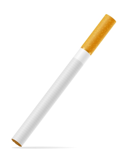 Cigarettes with yellow filter on white