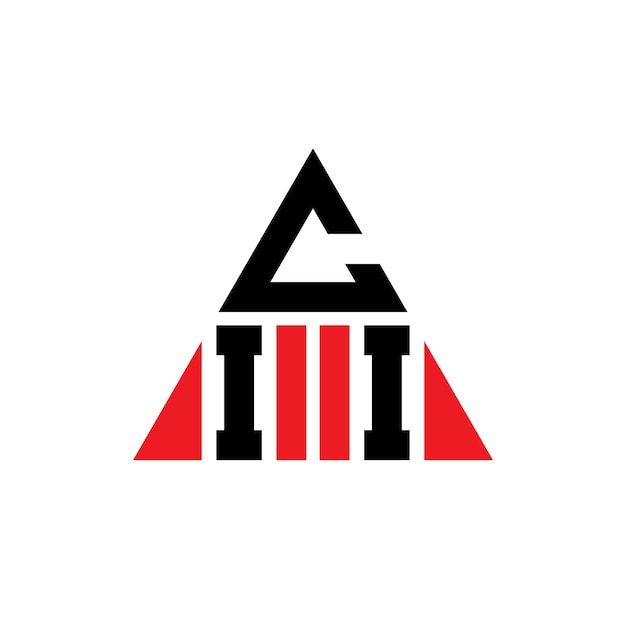 cii triangle letter logo design with triangle shape cii triangle logo design monogram cii triangle vector logo template with red color cii triangular logo simple elegant and luxurious logo