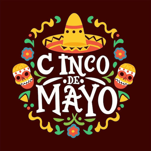 Cinco de mayo achtergrond met Mexicaanse elementen vector