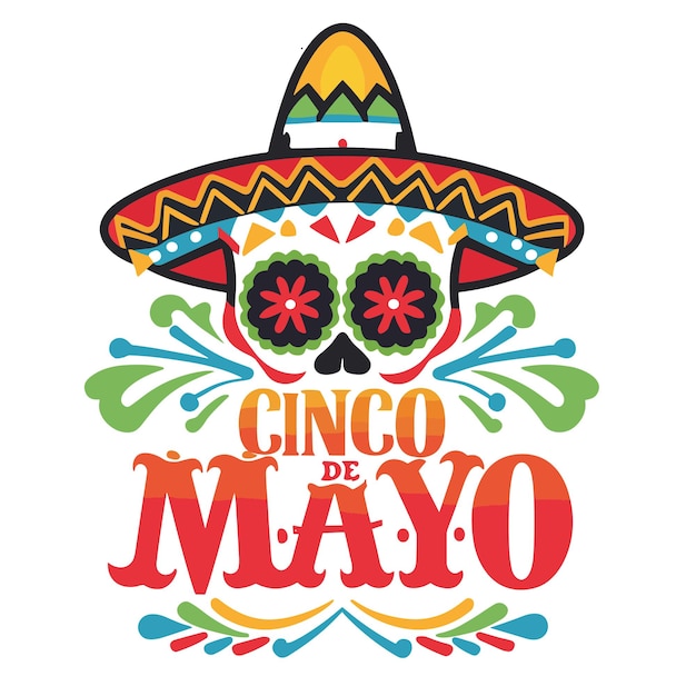 Cinco de mayo achtergrond met Mexicaanse elementen vector