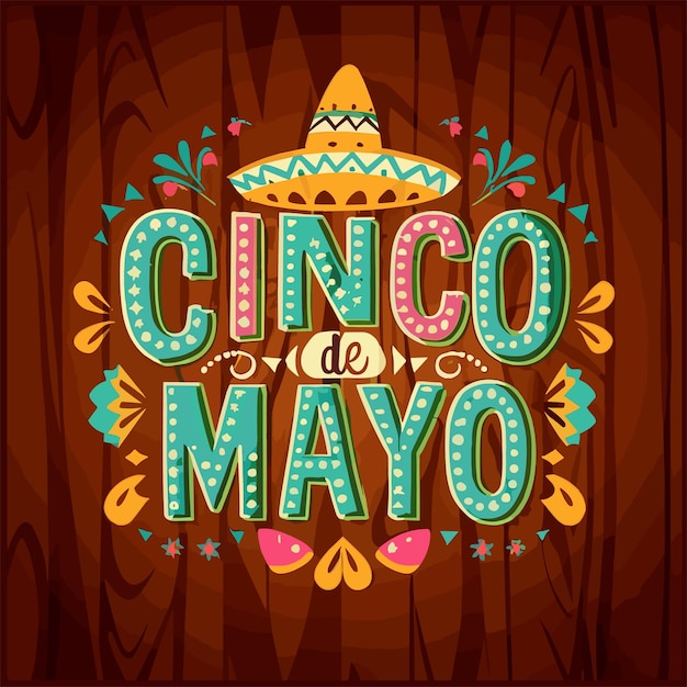 Cinco de mayo achtergrond met Mexicaanse elementen vector