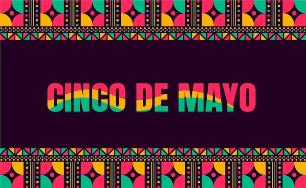 Cinco de Mayo achtergrond of banner ontwerpsjabloon