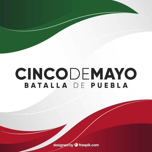 Cinco de mayo background with mexican flag