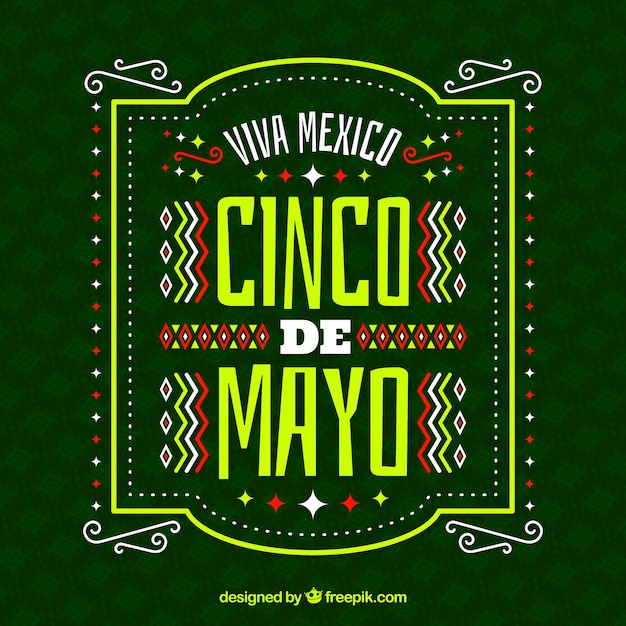 Cinco de mayo background with ornaments