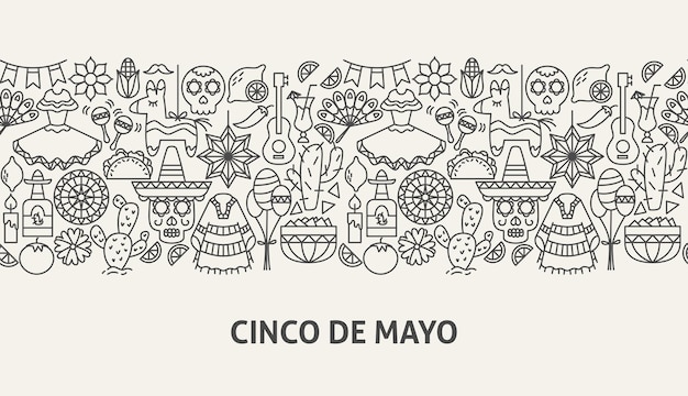 Concetto di bandiera cinco de mayo