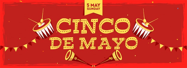 Cinco De Mayo celebration header banner