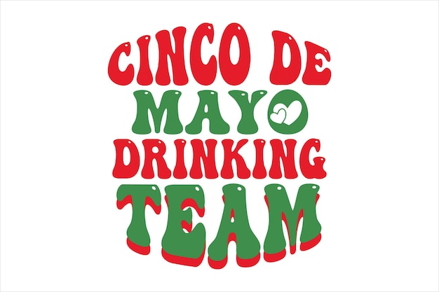 Vettore la squadra di bevute di cinco de mayo è un ottimo modo per celebrare la vacanza.