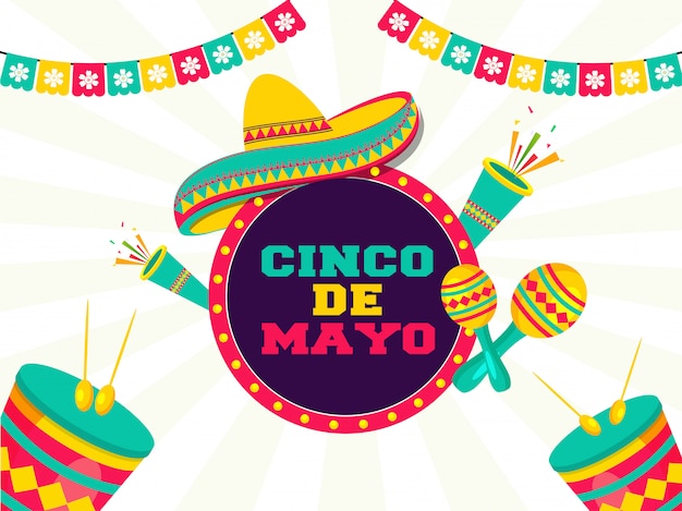 Cinco De Mayo-festivalviering met partijelementen