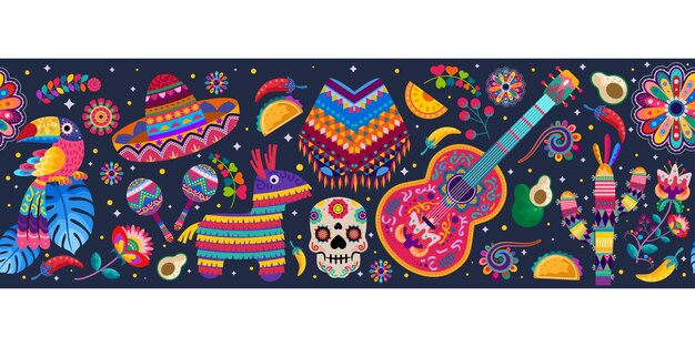 Вектор Концепция заголовка cinco de mayo