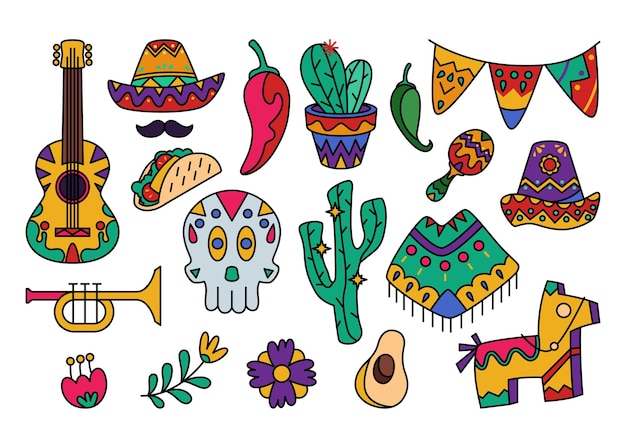 Cinco De Mayo 아이콘 세트