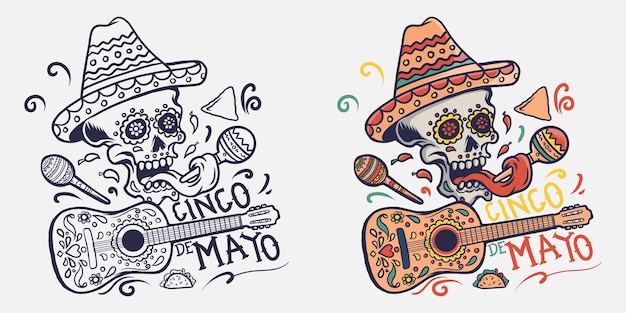 Vettore illustrazione di cinco de mayo