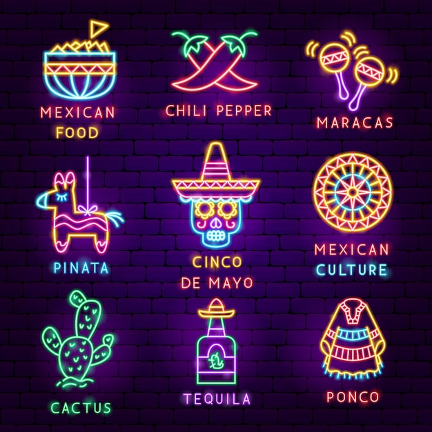 Cinco de Mayo 라벨 세트