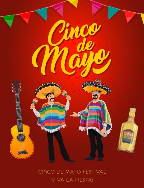 Cinco de mayo mariachi mexicaans vakantiefeest