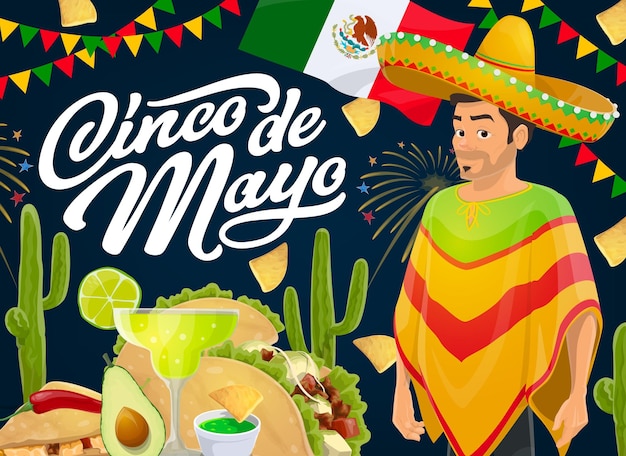 Cinco de mayo mexicaanse vakantie sombrero en chili
