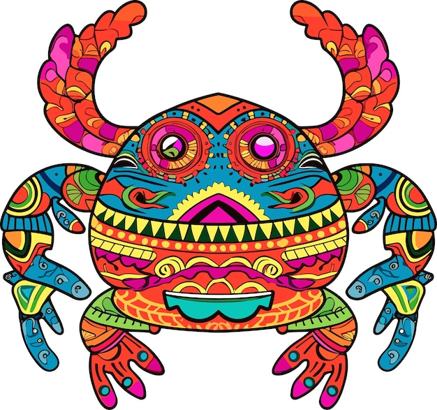 Cinco de mayo mexican crab vector illustration