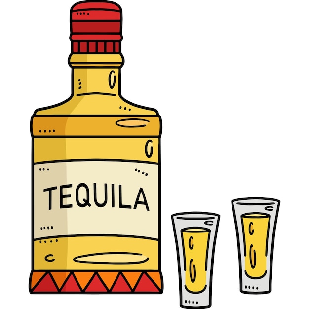 Cinco de Mayo Mexican Drinks Cartoon Clipart