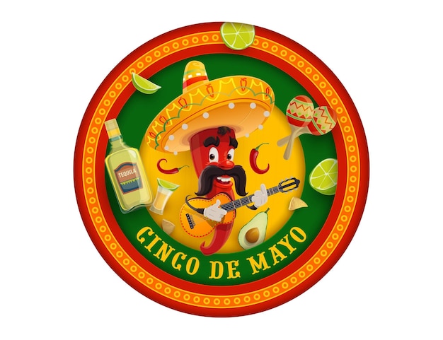 Cinco de mayo mexican holiday paper cut banner