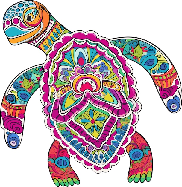 Cinco de mayo mexican turtle vector illustration