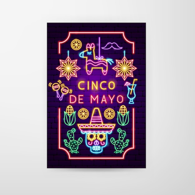 Cinco de Mayo 네온 플라이어