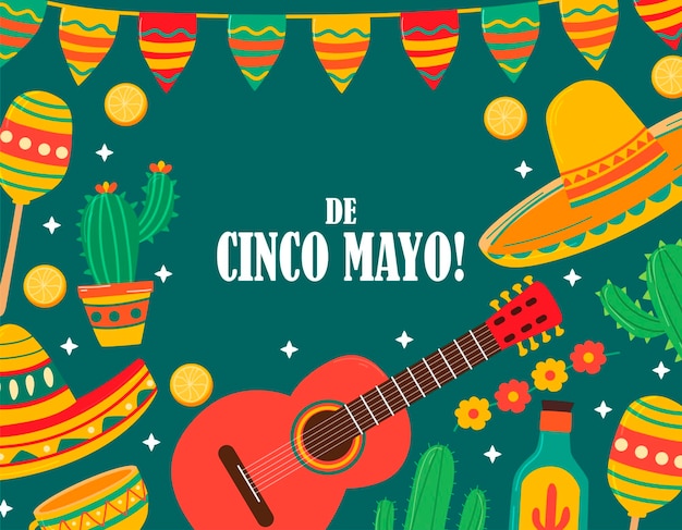 Сет Cinco de Mayo сомбреро гитарный кактус