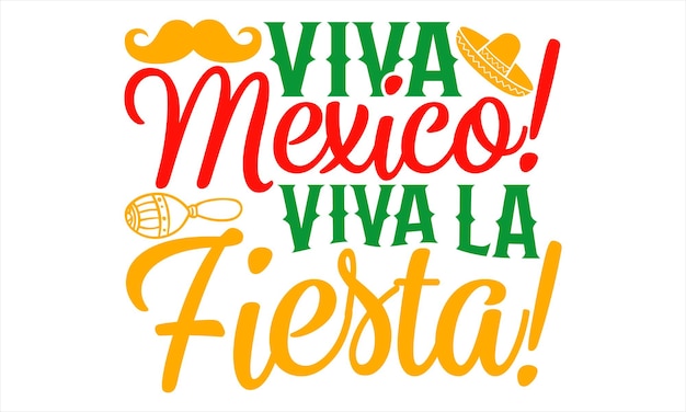 Cinco De Mayo T Shirt Design Hand belettering inspirerende citaten geïsoleerd op een witte achtergrond