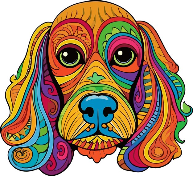 Vector cinco de mayo themed dog vector illustration