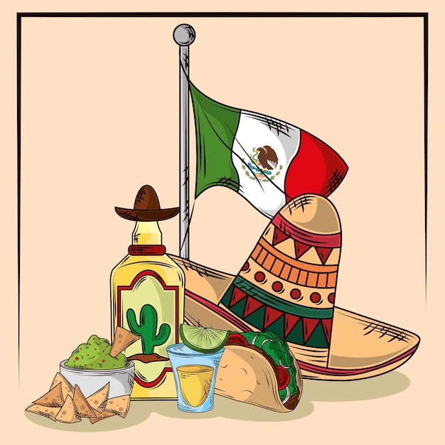 Vettore celebrazione tradizionale del cinco de mayo