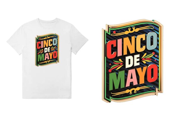 Vector cinco de mayo tshirt design mexico