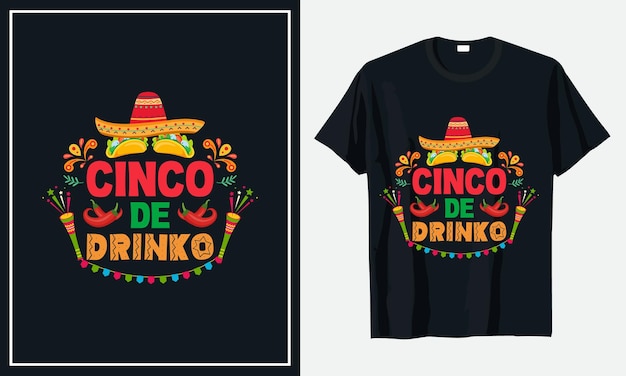 Cinco de mayo tshirt ontwerp Premium Vector